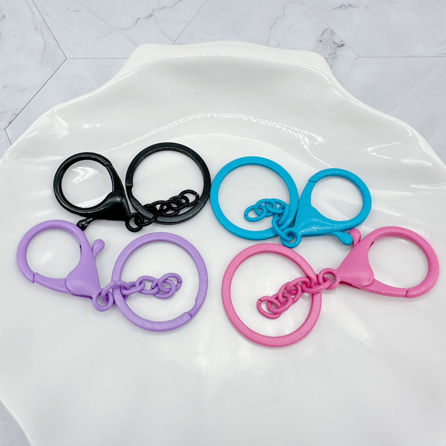 Pink Keychain Rings Lobster Clasp