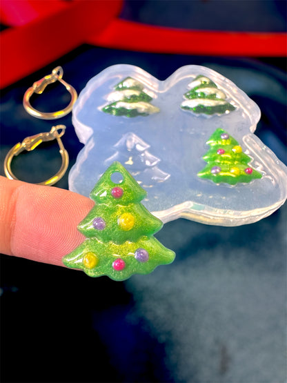 Mini Christmas Tree Dangle Earring Mold