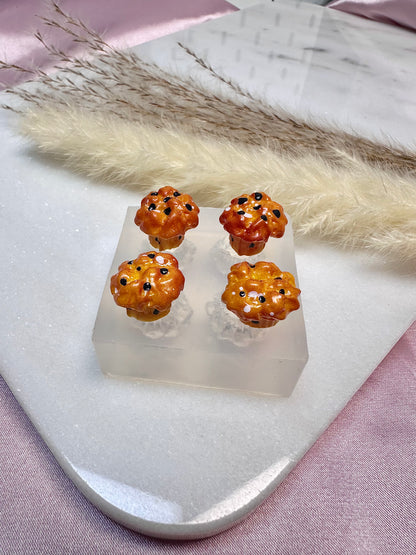 Clear Silicone Mold for Polymer Clay Resin Baked Muffin Earring Mold
