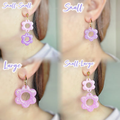 Predomed Flower Dangle Earring Value Mold Mixed Sizes