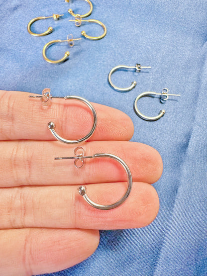 Stainless Steel Semi Hoop Earring Findings