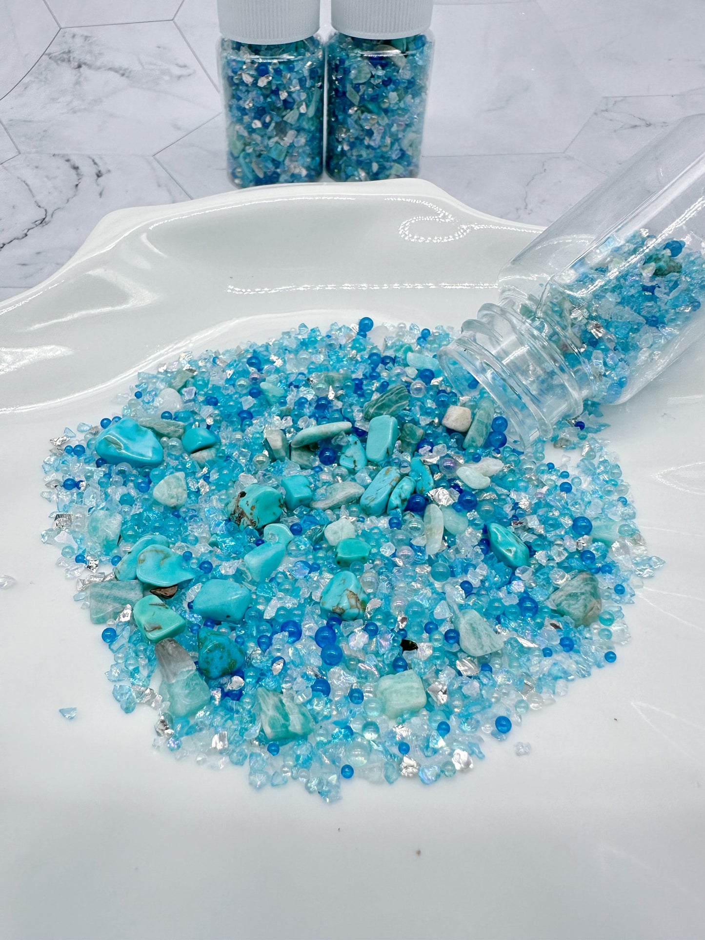 Santorini Crushed Glass & Glass Bead Mix