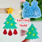 Starry Christmas Tree Teardrops Dangle Earring Mold