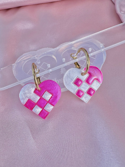 Traditional Danish Christmas Heart Earring Mold