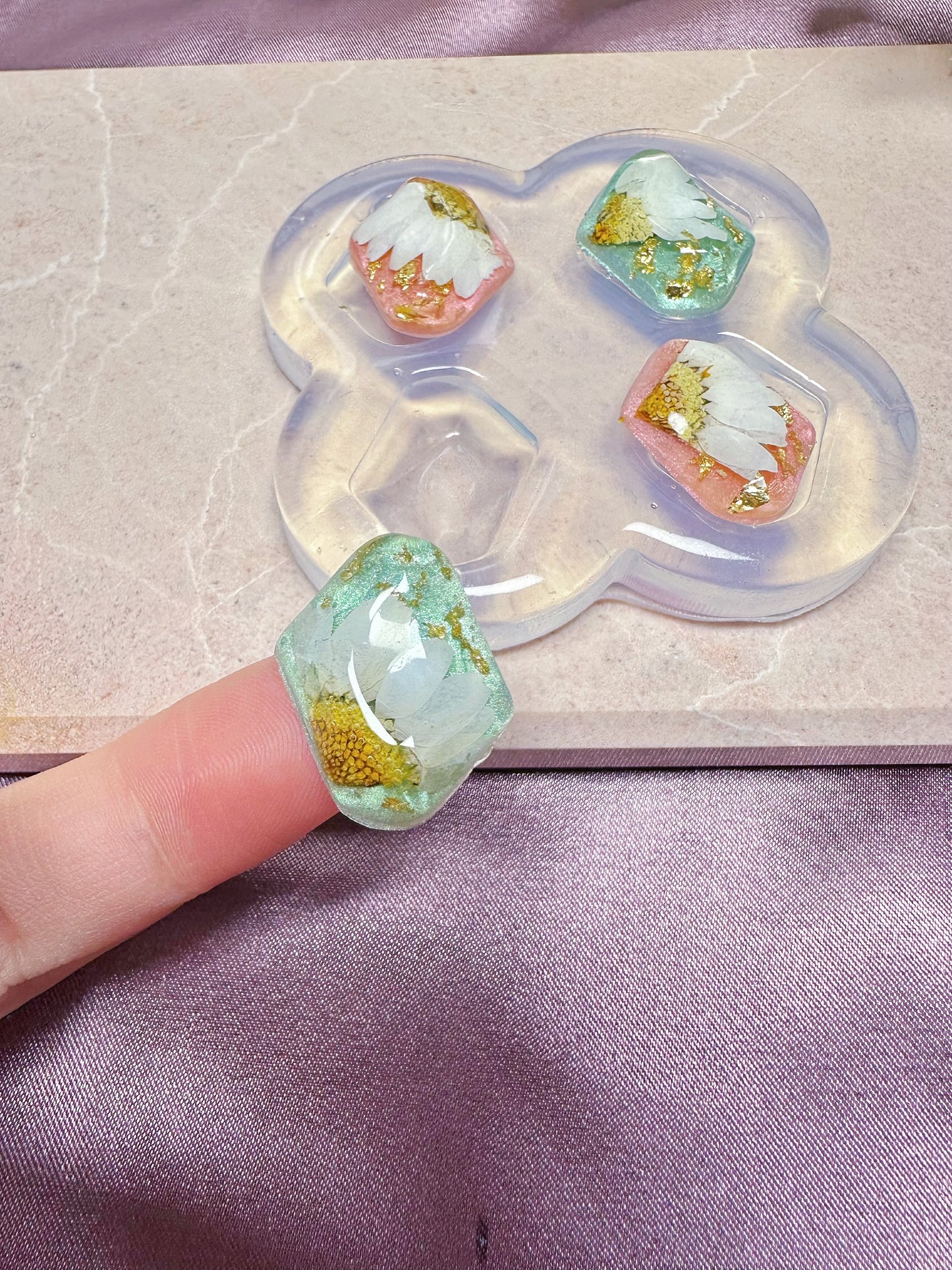 3D Irregular Diamond Ice Cube Earring Mold