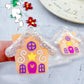 Gingerbread House with Predomed snow Dangly Charm Earring Mold