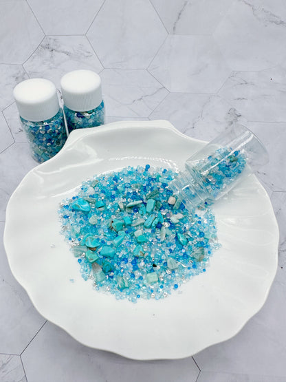 Santorini Crushed Glass & Glass Bead Mix