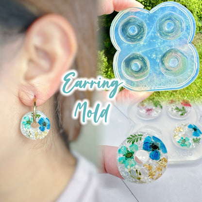 2.4cm Predomed donut hoop earring Mold