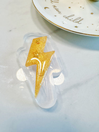 5cm Predomed Lightning Bolt Brooch Pin Hairclip Mold
