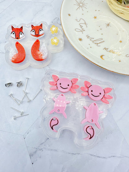 Axolotl Stud and Dangly Charm Earring Mold