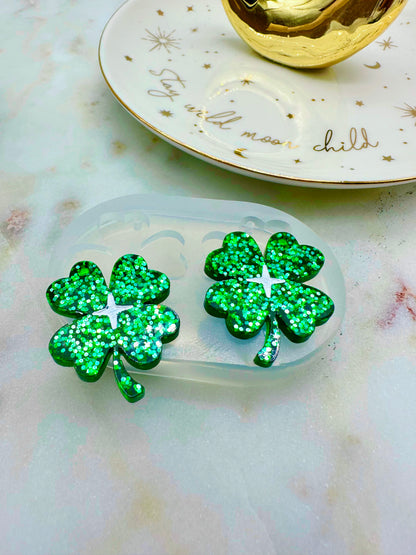 3cm Small Shamrock Clover Leaf Dangle Earring Mold