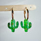 Predomed Cactus Dangle Charm Earring Mold for Hoops and Hooks