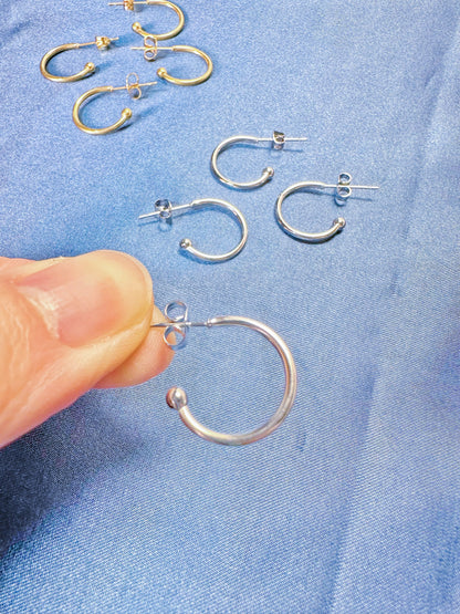 Stainless Steel Semi Hoop Earring Findings