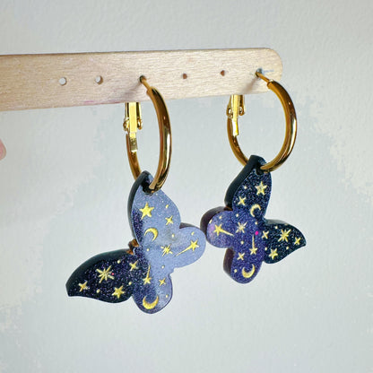 Celestial Butterfly Dangle Earring Hoop Charm Mold