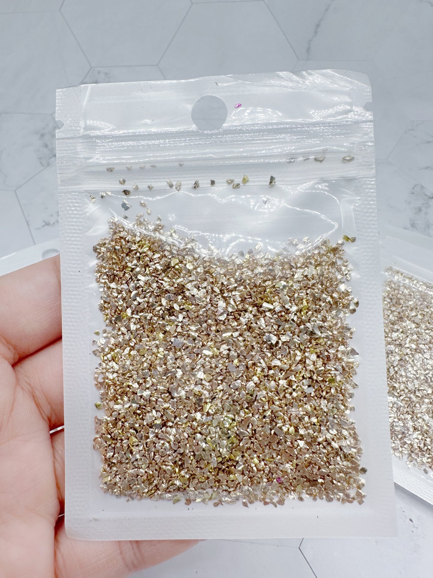 Champagne Gold Fine Crushed Glass 1-1.5 mm