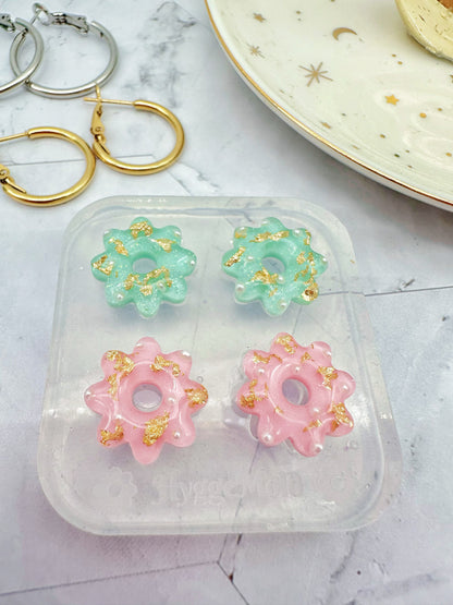 1.6 cm Mini Predomed Daisy Flower Hoop Spinner Earring Mold