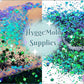 Blue and Green chunky chameleon colour changing glitter mix