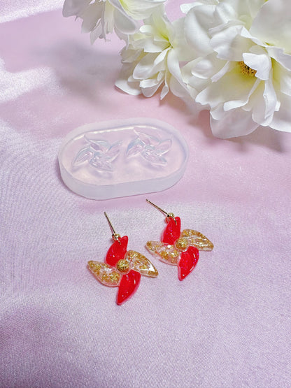 2 cm Small Pinwheel Dangle Earring Mold