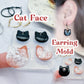 Small Pre Domed Cat Face Hoop Charm Dangle Earring Mold