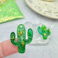 Predomed Cactus Dangle Charm Earring Mold for Hoops and Hooks