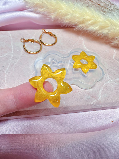 Predomed Sunflower Hoop Spinner Earring Mold