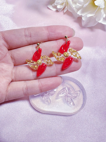 2 cm Small Pinwheel Dangle Earring Mold