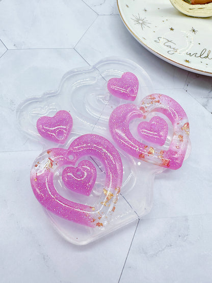 Predomed Nesting Heart Dangle Earring Mold