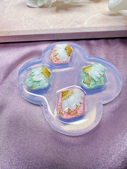 3D Irregular Diamond Ice Cube Earring Mold