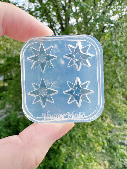 Layered Polaris Star Stud Earring Mold