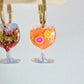 Mini Predomed Wine Glass Dangly Charm Mold for Hoop Earrings and Dangle Earrings