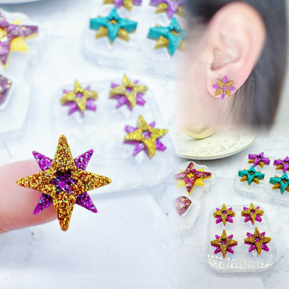 Layered Polaris Star Stud Earring Mold