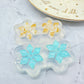 2.4 cm Predomed Snowflake Spinner Hoop Earring Mold Christmas Winter