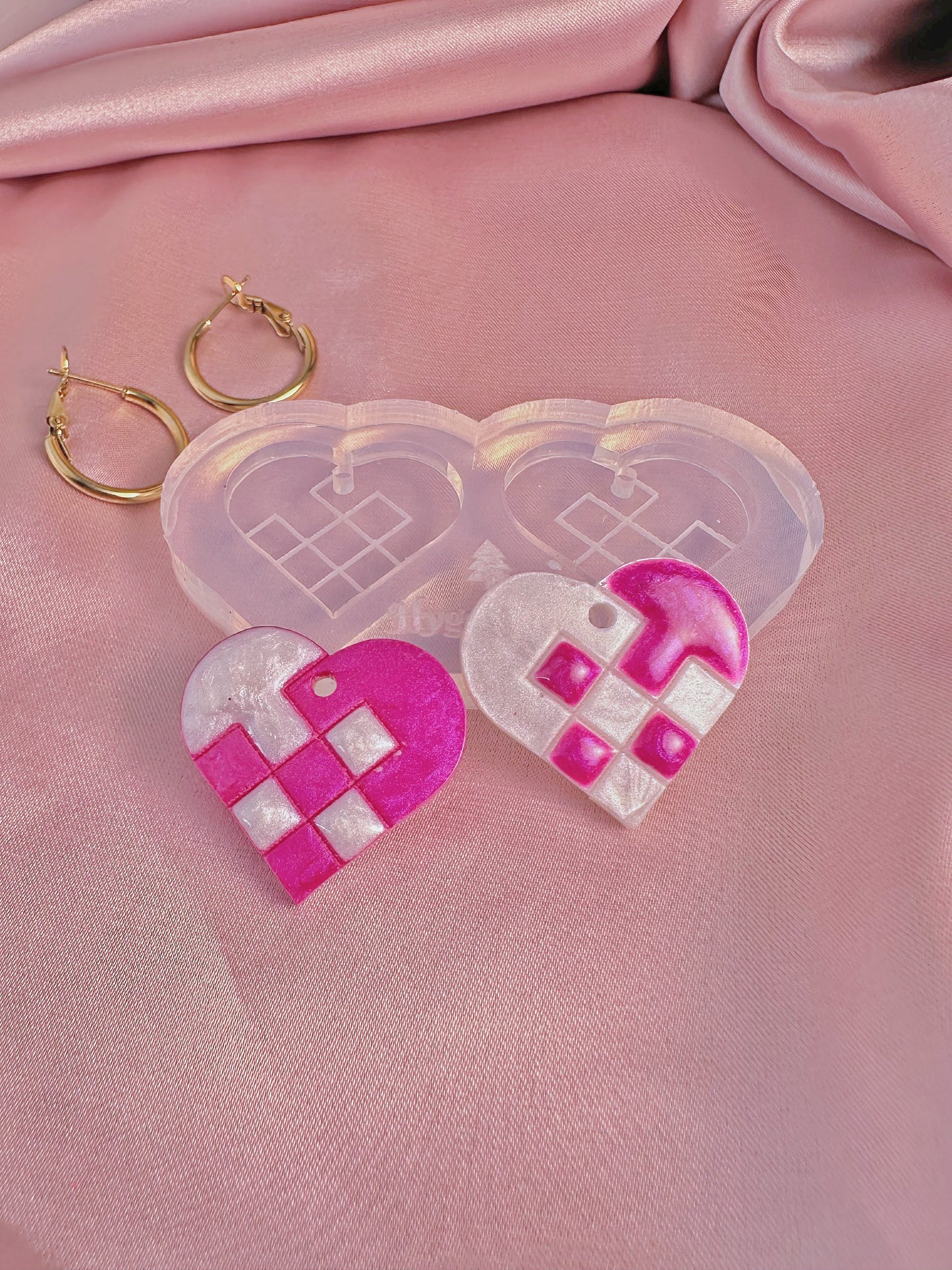 Traditional Danish Christmas Heart Earring Mold