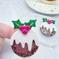 Christmas Pudding Resin Earring Mold Clear Silicone Mold for Resin