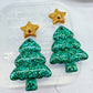 Classic Christmas Tree Dangle Earring Mold Clear Silicone Resin Jewellery Mold