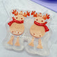 Layered Moose Christmas Dangle Earring Mold