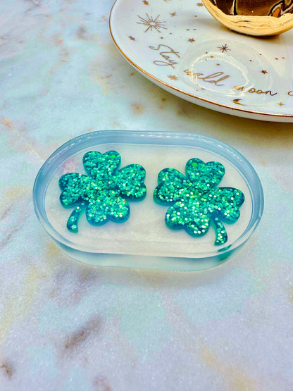 3cm Small Shamrock Clover Leaf Dangle Earring Mold