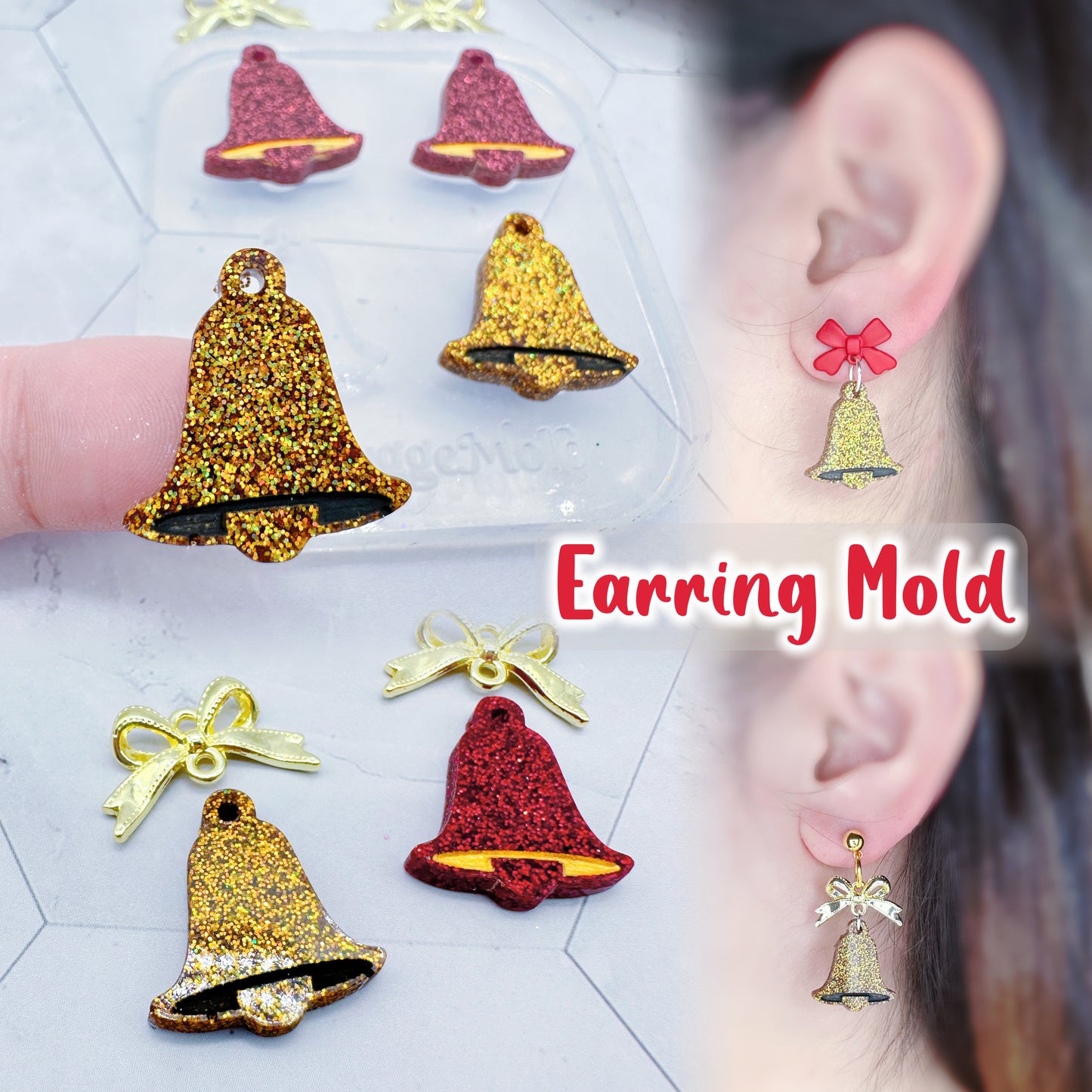 Mini Jingle Bell Dangle Earring Mold