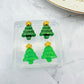 Mini 3D Christmas Tree with star Stud Earring Mold