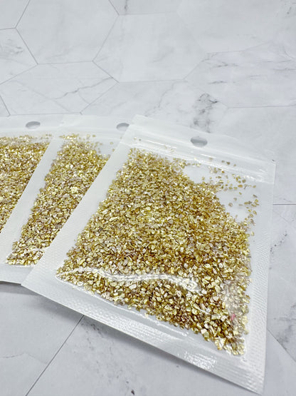 Gold Fine Crushed Glass 1-1.5 mm