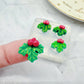 Mini 3D Christmas Holly Berry Stud Earring Mold