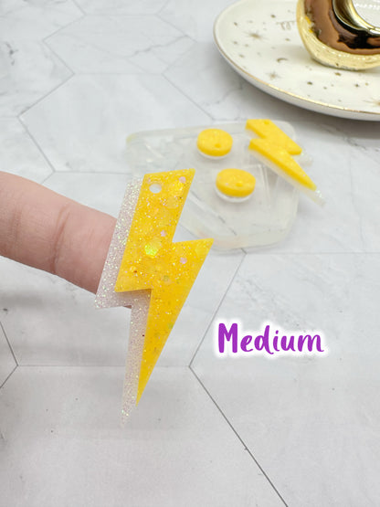 Mini/Medium/Large Layered Lightning Bolt Dangle earring Stud mold