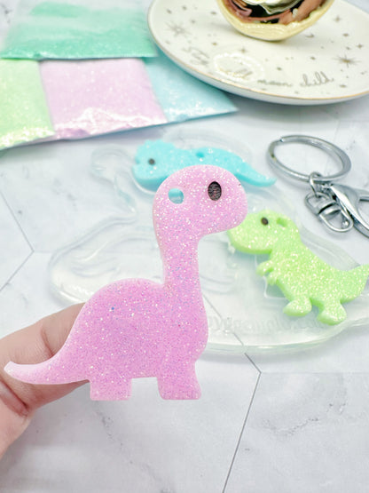 Cute Dino Trio Keychain Palette Mold