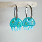 Small Predomed Moon Jellies Jellyfish Ocean Hoop Charm Dangle Earring Mold