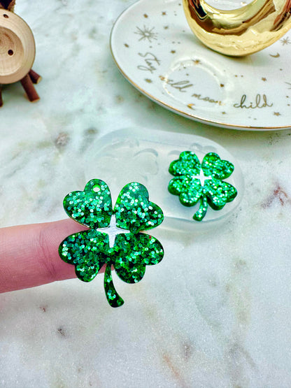 3cm Small Shamrock Clover Leaf Dangle Earring Mold