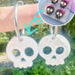 Small Predomed Cute Skull Dangly Charm Mold Dangle Earring Mold for Hoops and Hooks