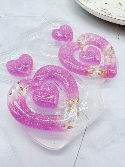 Predomed Nesting Heart Dangle Earring Mold