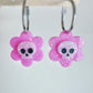 Cute Layered Skull Flower Dangly Charm Mold Dangle Earring Mold for Hoops