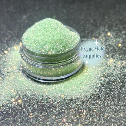 Pastel Green Iridescent Fine Glitter 10g Bag