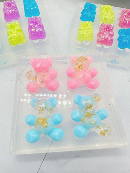 2 cm Faceted Bear Mold 3D Silicone Mold for Resin